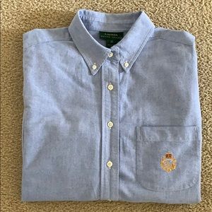 RALPH LAUREN LAUREN CRESTED CHAMBRAY SHIRT 12